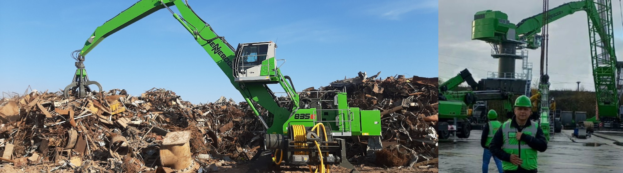 Con la importación de la prestigiosa marca de maquinaria alemana Sennebogen, Salfa trae a Chile la última tecnología en electromovilidad en maquinarias para las industrias forestal y de reciclaje, entre otras.