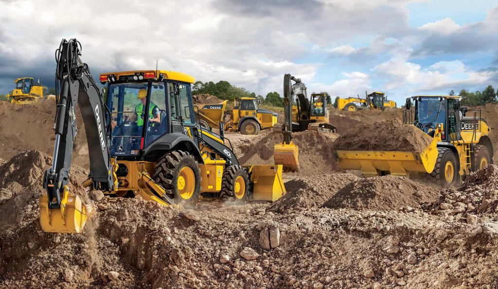 Retroexcavadora y cargador frontal John Deere
